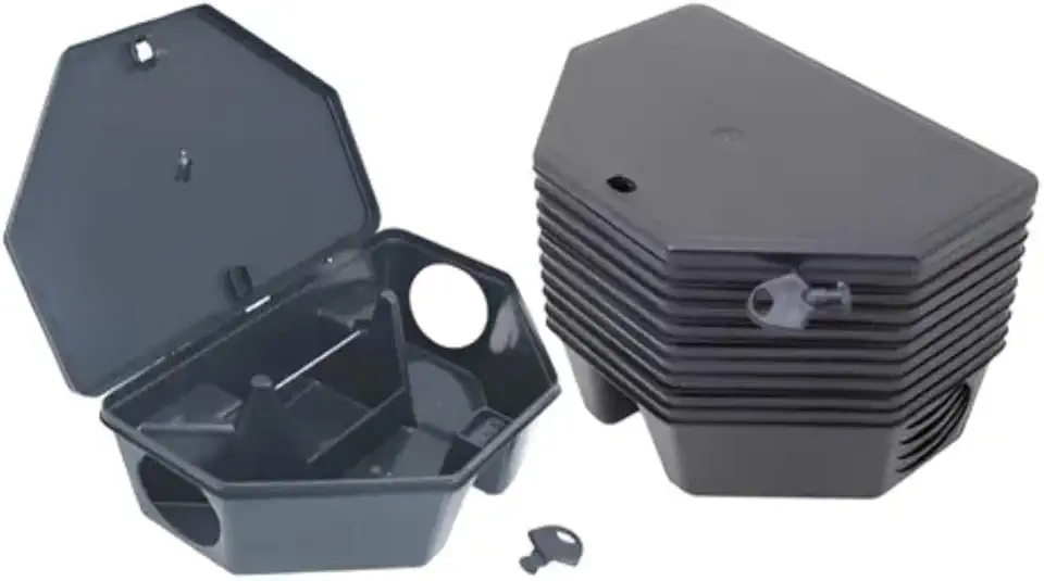 3 Porta Isca Armadilha Para Ratos Com Chave De Proteção