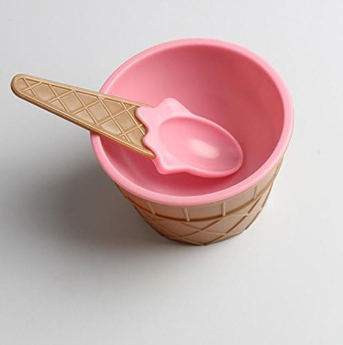 Miniatura 2 de BCDlily Cuencos para helado, juego de cuencos y cucharas de postre, tazas de plástico para postre para helado, aperitivos, soufflé, yogur helado