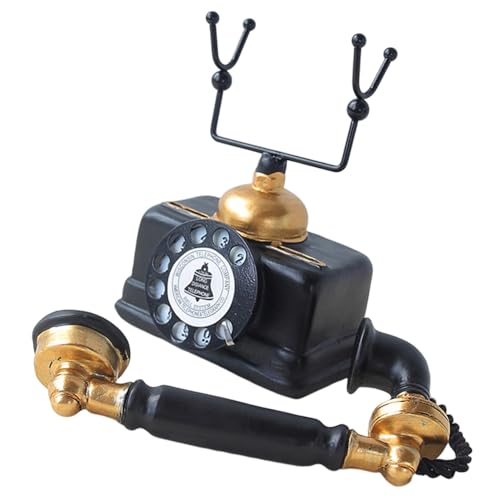 Modèle miniature téléphone rétro en résine durable pour maison
