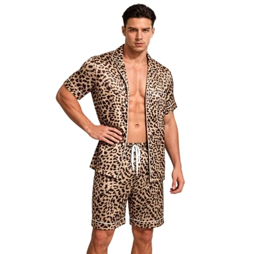Pyjama homme satin haut de gamme style tenue de luxe