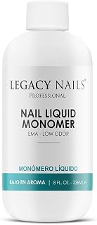 Professional NAIL LIQUID MONOMER - MMA-Free, Acetone-Free, Low Odor Formula, Compatible with All Acrylic, Perfect for Nail Extensions, Sculpting & Overlays - 236ml / 8 FL.oz.