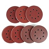 LotFancy 70 PCS 5 Inch 8 Hole Sanding Disc, 800 1000 1200 1500 2000 2500 3000 Grit Aluminum Oxide Fine Sandpaper Assortment, Sand Paper for Wood, Plastic, Rust Removal, Random Orbital Sander Pads