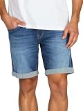 Bermuda corti dal taglio leggermente più aderente al corpo, della marca Replay per uomini e ragazzi, con effetto denim di alta qualità. In classico stile a 5 tasche, con chiusura lampo e alla moda gamba.
