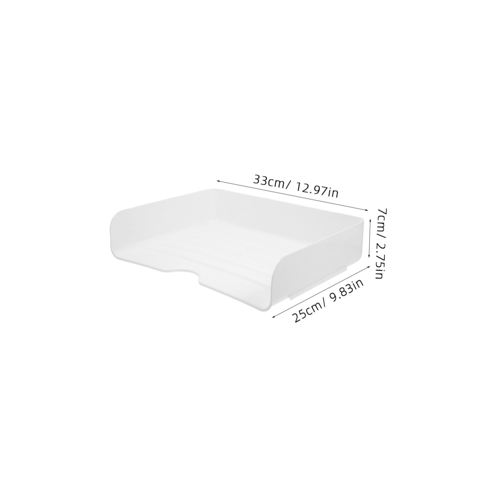 Vaschette Portadocumenti Impilabili A4 4 Pezzi Pp Bianco | Organizzazione Fogli e Archiviazione, Design Impilabile Salvaspazio, Set da Quattro