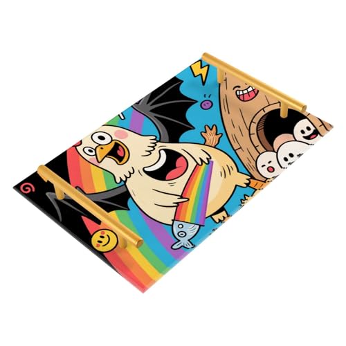 Charola acrílica decorativa con asas para comer y joyas, perfumes, cenas, bandejas para servir desayunos baratas