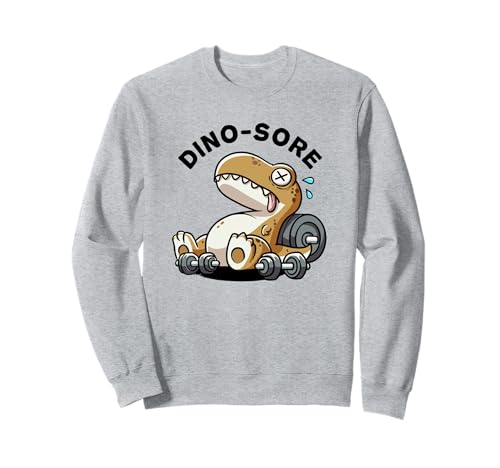 Dinosaurios doloridos Dino Entrenamientos de levantamiento de pesas Citas de gimnasio Gimnasio divertido Sudadera