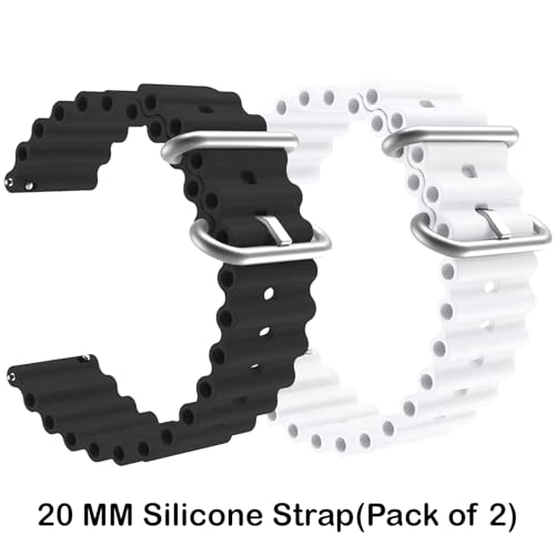 Image of ADAMO 20mm Watch Strap Combo Compatible for Bip U Pro /GTS /BIP 3 Pro /Icon Buzz and All 20mm Wristwatch and smartwatches