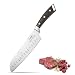 Produktbild Santokumesser,GAEMI Küchenmesser 7 Inch Kochmesser Sushi Messer 17CM Hohle Schneide Geschmiedetes Messer Deutscher HC Edelstahl mit Ergonomischem Griff für Haus und Restaurant