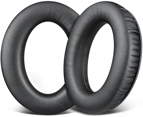 SOULWIT Earpads Replacement for Kingston Headphones HyperX Cloud Revolver, Revolver S Gaming Headset, Ear Pads Cushions with Soft Protein Leather, High Density Foam - Black