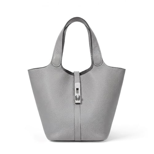 Image of Tote Bag for Women Vegan Leather Bucket Purse for Women Top Handle Handbag Shoulder Bag with Detachable Small Purse