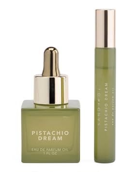 Sand Fog Pistachio Dream Eau De Parfum Holiday Gift Set with Dropper and Roller, 1.33 FL oz, 2-Piece Fragrance Collection