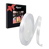 Solid Color White Satin Ribbon 1/4 inch X 25 Yard, Ribbons Perfect for Crafts, Hair Bows, Gift Wrapp
