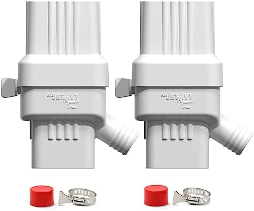 Rainwater Collection System(2Sets),Downspout Diverter with Adjustable Collection Capacity, UV-Resistant Rain Barrel Diverter Kit，RainWater Catching System Fits 2"*3" Standard Downspout