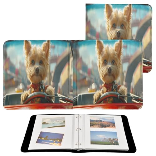 Álbum de fotos DIY con adhesivo, álbum de recortes con anillos, 40 páginas, tamaño 8x10 pulgadas miniatura 2