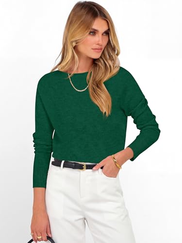 Image of ANRABESS Women Long Sleeve Rolled Neck Fall Lightweight Sweaters Top