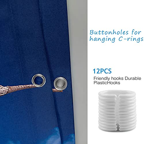 Rideau de Douche Sans Moisissure Polyester 150x180cm pour Éviter l'Eau sur le Carrelage