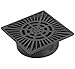 Storm Drain FSD-064-S 6" Square Plastic Bottom Outlet Grate With Drain