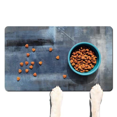 Dog Food Mats for Floors Absorbent, Cat Food Mat - Pet Cat Feeding Mat Quick Dry, Dog Bowl Mats for Water, Pet Supplies Feeding Placemat 12