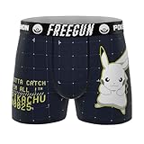 Boxer FREEGUN Authentique FREEGUN Boxer Homme Pokemon (M, Pika SQR PKM19)