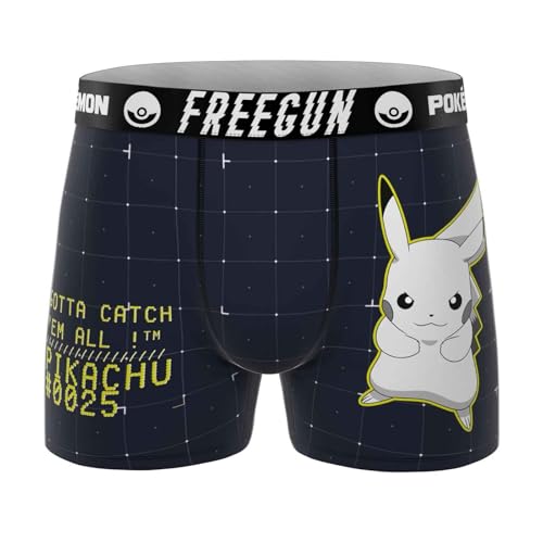 FREEGUN Boxer Homme Pokemon (M, Pika SQR PKM19)