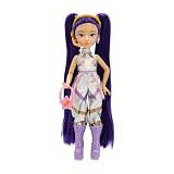 K Pop Idol Mina Fashion Doll Lalka K-Pop Starlight, fioletowe włosy z warkoczami, 3 akcesoria do tworzenia strojów dla fanów w wieku od 3 lat