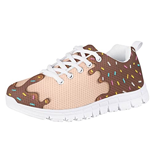 Huiacong Girls Running Shoes Colorful Donuts Sprinkle Kids Fitness & Cross-Training Sneakers Size 13 Boys Trail Casual Trainers Child Volleyball Shoes Zapatos Para Niños #TOP17