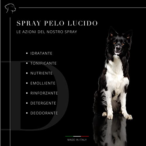 Dog's Health - Spray Pelo Lucido 500ml - shampoo secco per cani con OLIO DI NEEM per cani e ALOE VERA che lo rende anche uno shampoo per cani 100% Organico Vegetale Senza OGM