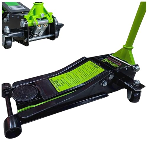 Cric Sollevatore Idraulico Professionale 5 Tonnellate (5000 Kg) | Martinetto a Carrello Robusto con Doppio Pistone Rapido | 2 Ruote Bidirezionali per Manovre Facili | Ideale per Auto, SUV, Furgoni