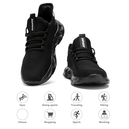 Image of Tvtaop Women's Trail Running Shoes Lightweight - Non-Slip Breathable Design for Tennis, Hiking & Gym Training | Cushioned Walking Comfort Sneakers Size 7