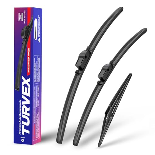 TURVEX Wiper Blades for BMW i3 2013 to 2023, Complete Front Window Wiper and Rear Wiper Set, 30" 21" 12" Windscreen Wipers Blade Set, Auto Car Wipers - Quiet & Easy Installation (2+1)