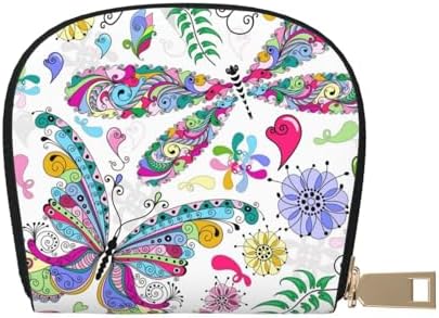 GERRIT RFID Kartenetui Leder - Blumen Design Mit Reißverschluss Für Damen & Herren