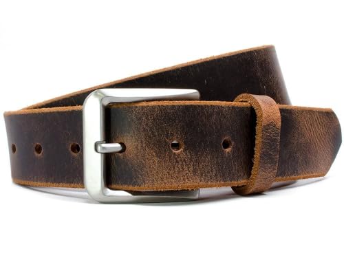 Mt. Pisgah Casual Titanium Belt - USA Made Solid Leather Strap with Certified Nickel Free Titanium Buckle4