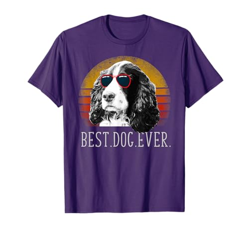 English Springer Spaniel Shirt Retro Best Dog Lover Ever T-Shirt