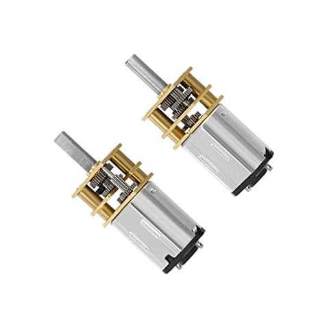 2pcs Micro Speed Reduction Motor DC 3V 15RPM with Full Metal Gearbox 0.15A Electric Gear Box Motor with 2 Terminals Cover