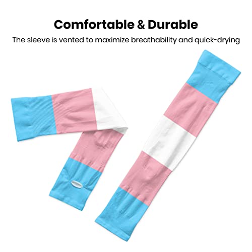 Unisex Transgender Flag Anti-UV Sleeves Gloves Outdoor Sun Protection Sports Protective Sleeves3