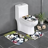 Estructura del accesorio: has recibido un total de tres artículos: una alfombrilla rectangular de 60 cm de largo y 40 cm de ancho, una alfombrilla en forma de U de 50 cm de largo y 40 cm de ancho, y una cubierta en forma de O de 35 cm de ancho y 45 cm de alto