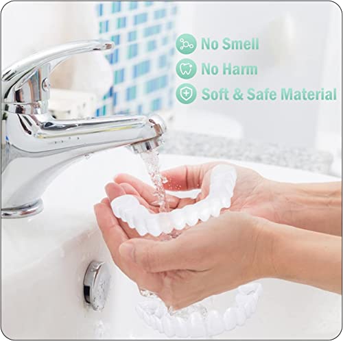 Denture Teeth Temporary Fake Teethsnap On Veneers, Snap In For Men And Women,Cover The Imperfect Teeth,No Pain No Shot Drilling,Fix Confident Smile(2 Pcs) Jq1 #TOP4