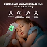Fieberthermometer Kontaktloses Stirnthermometer, digitales Infrarot-Thermometer für Babys und Erwachsene mit sofortiger Messgenauigkeit und Fieberalarm (Rosa) – Ansicht 6