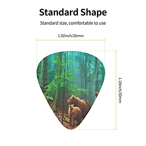 Wild Life Bear in Forest Lot de 12 médiators pour guitare basse électrique acoustique Motif animaux mignons - Les Beatles, Paul McCartney, John Lennon, RIngo Starr, George Harrison Wild Life Bear in Forest Lot de 12 médiators pour guitare basse électrique acoustique Motif animaux mignons – Image 5