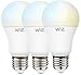 Produktbild Sparpack 3er Pack WiZ G2 WarmWhite A60 E27 Smart LED Leuchtmittel White Dimmbar, WLAN, 2700K, lm810, App & Voice Control Alexa, Siri, Google & IFTTT