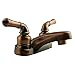 Dura Faucet RV Bathroom Faucet with Arced Spout and Traditional Two Lever Operation for Recreational Vehicles, Travel Trailers, Motorhomes, and 5th Wheels (Oil Rubbed Bronze)