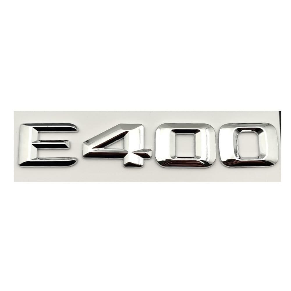 YTQMoreBNZ YYDStes Car Stickers Compatible With Mercedes E200 E220 E260 E320 E350 W212 W213 CDI 4matic Emblem Logo(E400 Silver)
