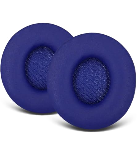 Repuestos de almohadillas para auriculares Beats Solo Pro | Almohadillas de alta densidad y aislamiento de sonido, material de cuero proteínico azul miniatura 1