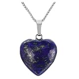 Lieferung:1x kristall Anhänger +1xKette+Geschenkbox.Schöne und einfache heilende Kristallherz-Anhänger-Halskette, purpurrote Farbe, einfach, alle Arten Kleidung und Kleid zu passen. Ein perfektes Geschenk für Freundin / Frau / Mutter / Schwester / Freunde.