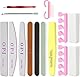 14 Stück Wiederverwendbares Nagelpflege Set mit Nagelfeilen, Puffern, Nagelhautschieber, Maniküre und Pediküre Werkzeugen, Nagelfeilen Set Zubehör zur Nagelpflege für Zuhause, Maniküre Set