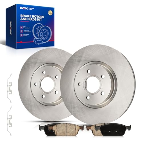 Image of KAX Front Brake Kit Fits Ford Escape 2013-2017 2.0T, Escape 2013-2016 1.6T | OE Brake Rotors and Ceramic Brake Pads for Ford Transit Connect 2014-2018, Automotive Replacement Brake Kit