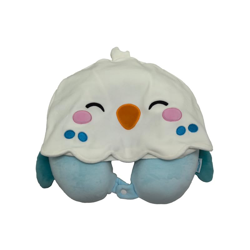Coussin de voyage avec capuche pour éviter le mal de cou en transport