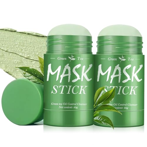 2 Stück Grüner Tee Maske Stick für Gesicht, Greens Tea