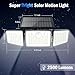 daphino 2500LM Solar Lights Outdoor with Motion Sensor,3 Head 270° Wide Angle Street Area Lights,IP65 Waterproof Security Lighting with 3 Modes(Non-Remote,1 Pcs)