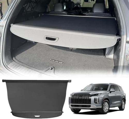 Vesul Retractable Cargo Cover Waterproof Cargo Shade Compatible with Hyundai Palisade 2025 2024 2023 2022 2021 2020 Security Cover Shield Luggage Privacy Screen All Weather Protection